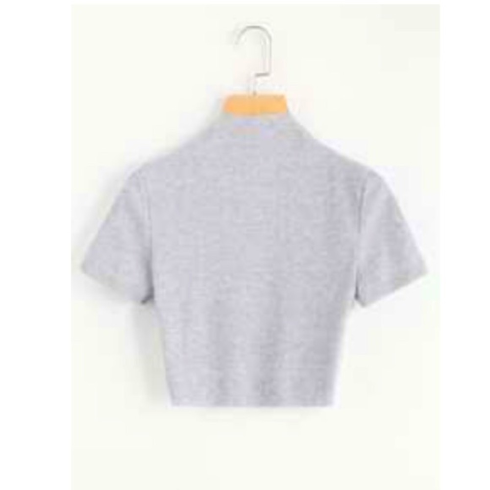 Grey crop top